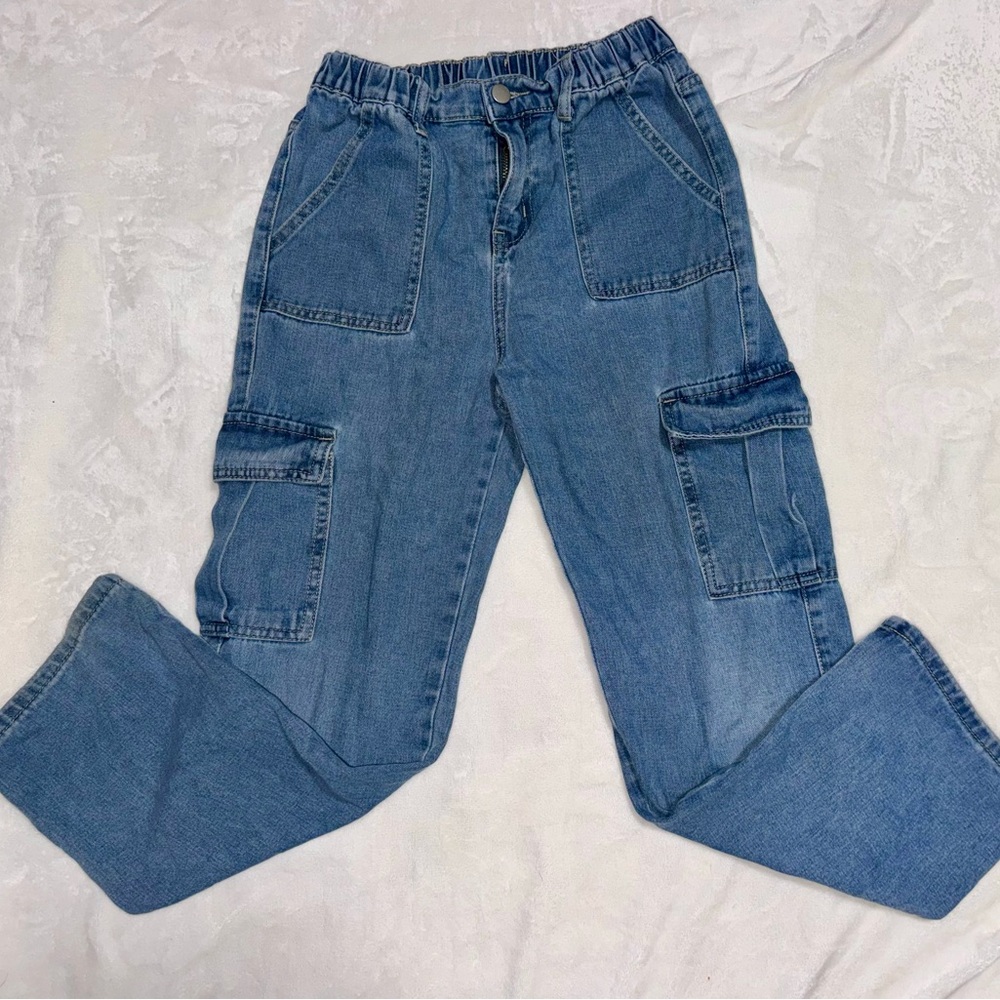 SHEIN Light Blue Cargo Jeans